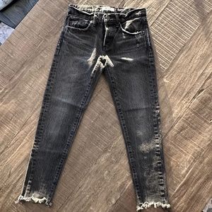 MOUSSY Vintage Staley Tapered Ankle Jeans, Sz 25